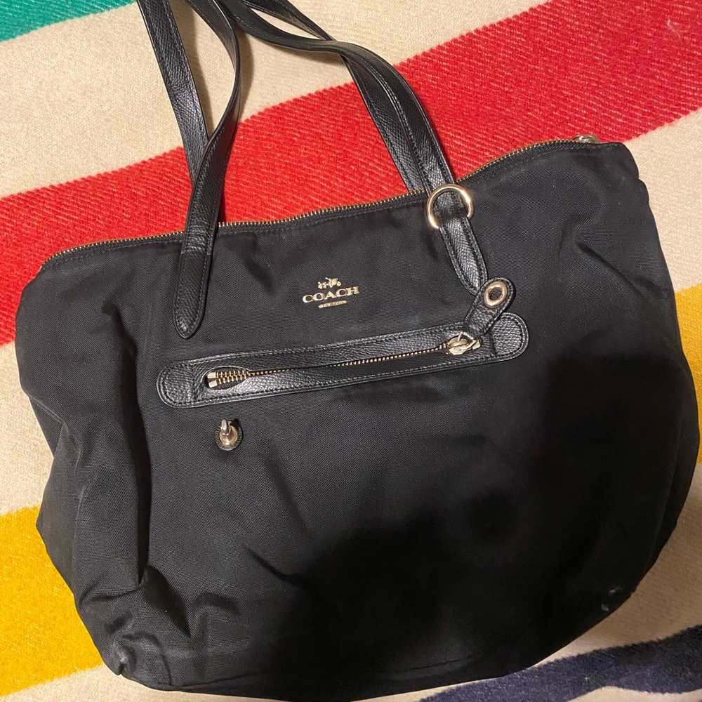 Coach Black Nylon Shoulder Bag Gem